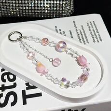 Catena per cellulare a forma di farfalla tulipano (rosa)