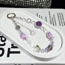 Catena per cellulare a forma di farfalla a forma di tulipano (viola)