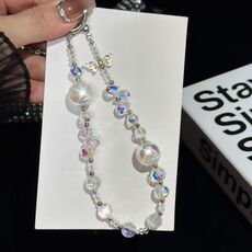Heidi Beads Bow Pendant Cellulare String (Bianco)