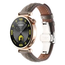 Cinturino per orologio in vera pelle con fibbia a farfalla e motivo a diamante da 18 mm (grigio scuro)