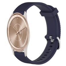 Per GarminMove Trend Cinturino per orologio in silicone strutturato con diamanti da 20 mm (blu notte)
