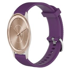 Per GarminMove Trend Cinturino per orologio in silicone strutturato con diamanti da 20 mm (viola)