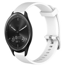 Per Garmin Vivomove Sport 20mm cinturino in silicone testurizzato con diamanti (bianco)