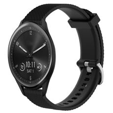 Per Garmin Vivomove Sport 20mm Cinturino in silicone testurizzato con diamanti (nero)