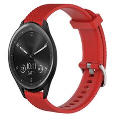 Per Garmin Vivomove Sport 20mm Cinturino in silicone testurizzato con diamanti (rosso)