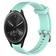 Per Garmin Vivomove Sport 20mm cinturino in silicone testurizzato con diamanti (verde acqua)