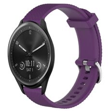 Per Garmin Vivomove Sport 20mm cinturino in silicone testurizzato con diamanti (viola)