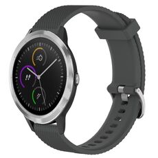 Per Garmin Vivoactive3 Cinturino in silicone testurizzato con diamanti da 20 mm (grigio scuro)