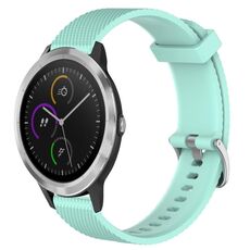 Per Garmin Vivoactive3 20mm cinturino in silicone testurizzato con diamanti (verde acqua)