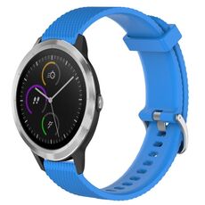 Per Garmin Vivoactive3 Cinturino in silicone testurizzato con diamanti da 20 mm (blu cielo)