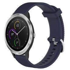 Per Garmin Vivoactive3 Cinturino in silicone testurizzato con diamanti da 20 mm (blu notte)