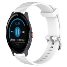 Per Garmin Vivoactive3 Music 20mm Cinturino in silicone testurizzato con diamanti (bianco)