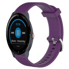 Per Garmin Vivoactive3 Music 20mm cinturino in silicone strutturato con diamanti (viola)