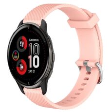 Per Garmin Venu 2 Plus 20mm cinturino in silicone testurizzato con diamanti (rosa)