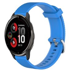 Per Garmin Venu 2 Plus cinturino in silicone testurizzato con diamanti da 20 mm (blu cielo)