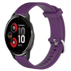 Per Garmin Venu 2 Plus 20mm cinturino in silicone testurizzato con diamanti (viola)