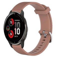 Per Garmin Venu 2 Plus 20mm cinturino in silicone testurizzato con diamanti (marrone)