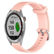 Per Garmin Approach S40 20mm cinturino in silicone strutturato con diamanti (rosa)