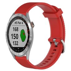 Per Garmin Approach S40 20mm cinturino in silicone testurizzato con diamanti (rosso)