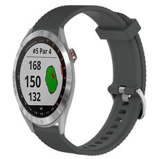 Per Garmin Approach S40 20mm cinturino in silicone testurizzato con diamanti (grigio scuro)