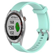 Per Garmin Approach S40 20mm cinturino in silicone testurizzato con diamanti (verde acqua)