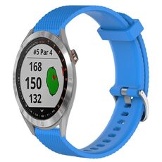 Per Garmin Approach S40 20mm cinturino in silicone testurizzato con diamanti (cielo blu)