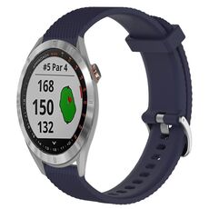 Per Garmin Approach S40 Cinturino in silicone testurizzato con diamanti da 20 mm (blu notte)