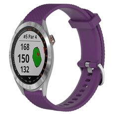 Per Garmin Approach S40 20mm cinturino in silicone testurizzato con diamanti (viola)