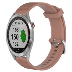 Per Garmin Approach S40 20mm cinturino in silicone testurizzato con diamanti (marrone)