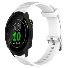 Per Garmin Forerunner 158 20mm cinturino in silicone testurizzato con diamanti (bianco)