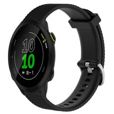 Per Garmin Forerunner 158 20mm cinturino in silicone testurizzato con diamanti (nero)