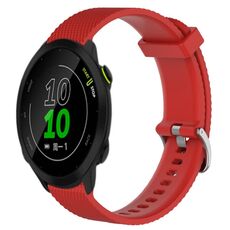 Per Garmin Forerunner 158 20mm cinturino in silicone testurizzato con diamanti (rosso)