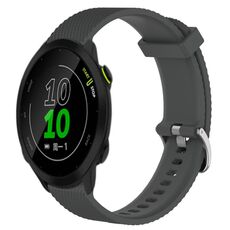 Per Garmin Forerunner 158 20mm cinturino in silicone testurizzato con diamanti (grigio scuro)