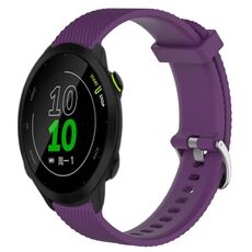 Per Garmin Forerunner 158 20mm cinturino in silicone testurizzato con diamanti (viola)