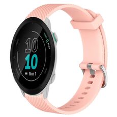 Per Garmin Forerunner 55 20mm cinturino in silicone testurizzato con diamanti (rosa)