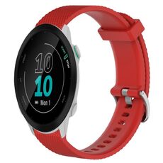 Per Garmin Forerunner 55 20mm cinturino in silicone testurizzato con diamanti (rosso)