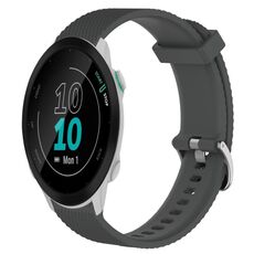 Per Garmin Forerunner 55 20mm cinturino in silicone testurizzato con diamanti (grigio scuro)