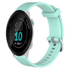 Per Garmin Forerunner 55 20mm cinturino in silicone testurizzato con diamanti (verde acqua)