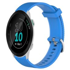 Per Garmin Forerunner 55 20mm cinturino in silicone testurizzato con diamanti (cielo blu)