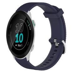 Per Garmin Forerunner 55 20mm cinturino in silicone testurizzato con diamanti (blu notte)