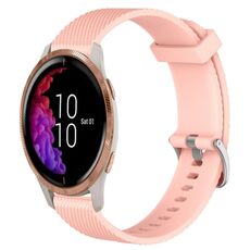 Per Garmin Venu 20mm cinturino in silicone testurizzato con diamanti (rosa)