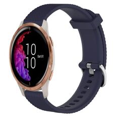 Per Garmin Venu cinturino in silicone testurizzato con diamanti da 20 mm (blu notte)