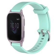 Per Garmin Venu SQ 20mm cinturino in silicone testurizzato con diamanti (verde acqua)
