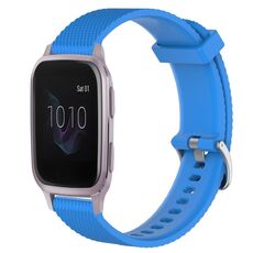 Per Garmin Venu SQ 20mm cinturino in silicone testurizzato con diamanti (blu cielo)