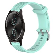 Per Garmin VivoMove Style 20mm cinturino in silicone testurizzato con diamanti (verde acqua)