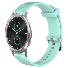 Per Garmin VivoMove Luxe 20mm cinturino in silicone testurizzato con diamanti (verde acqua)