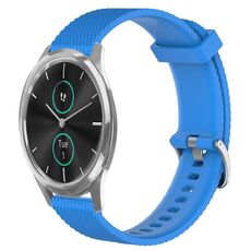 Per Garmin VivoMove Luxe 20mm cinturino in silicone testurizzato con diamanti (cielo blu)