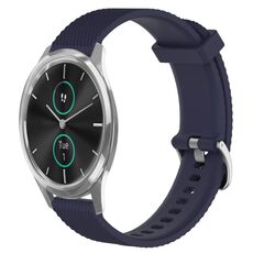 Per Garmin VivoMove Luxe 20mm cinturino in silicone testurizzato con diamanti (blu notte)
