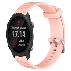 Per Garmin Forerunner 245 20mm cinturino in silicone testurizzato con diamanti (rosa)