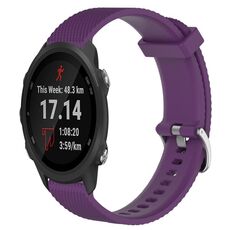 Per Garmin Forerunner 245 20mm cinturino in silicone testurizzato con diamanti (viola)